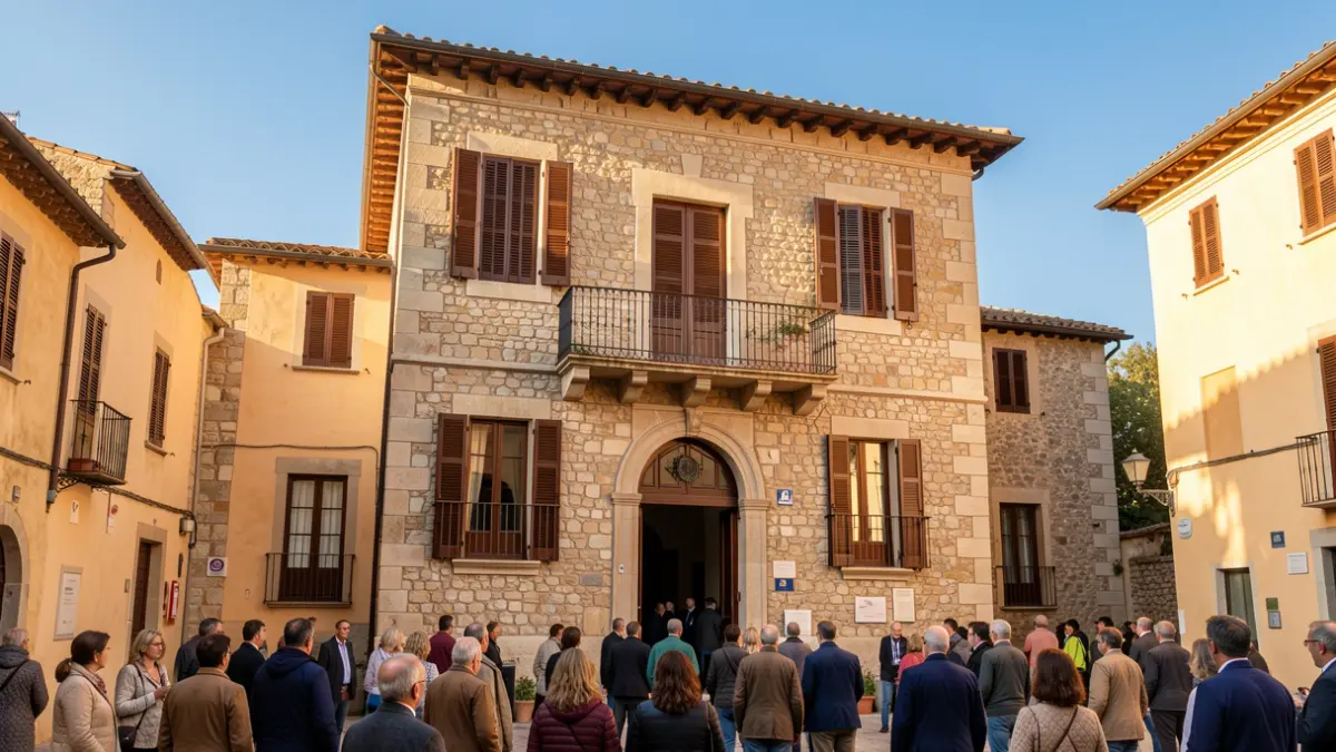 Facade of the Castellbell i el Vilar Town Hall.