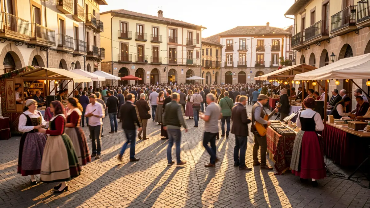Imatge genèrica d'una festa major a Catalunya amb gent gaudint de la música i la tradició.