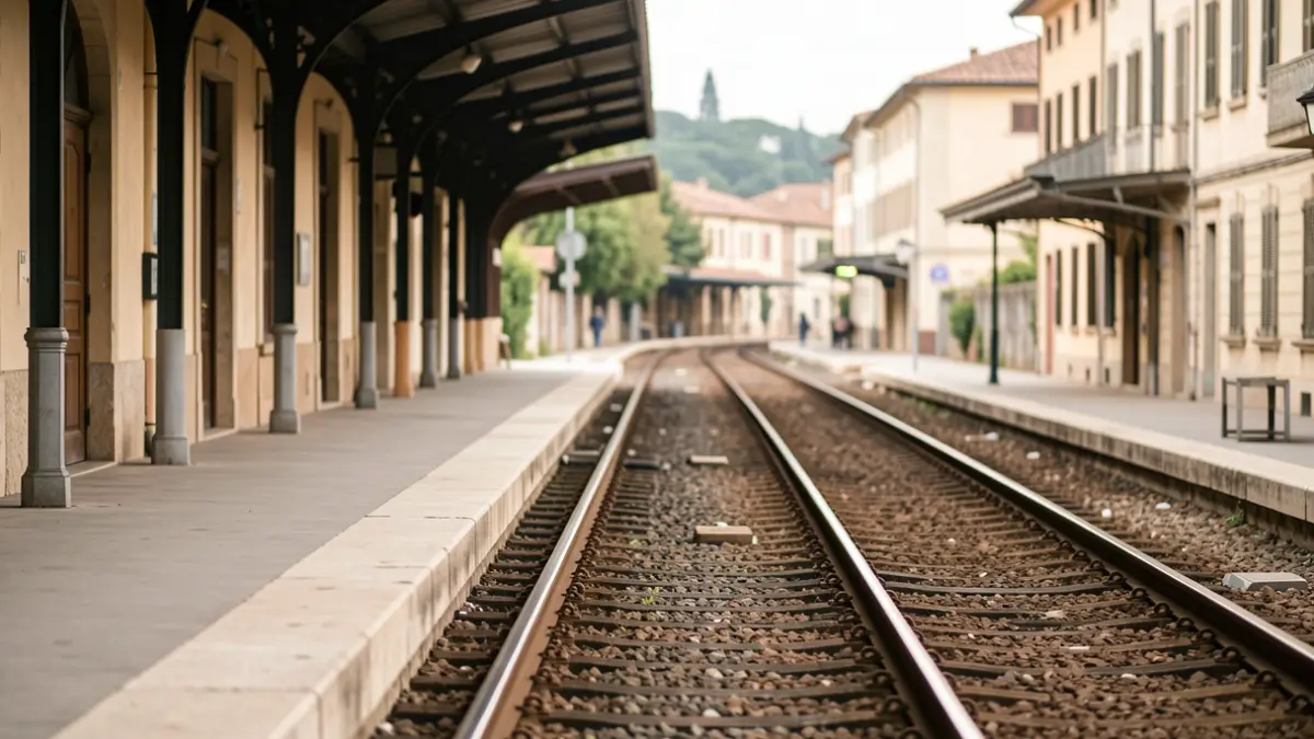 Generic image of an empty train station with natural light.