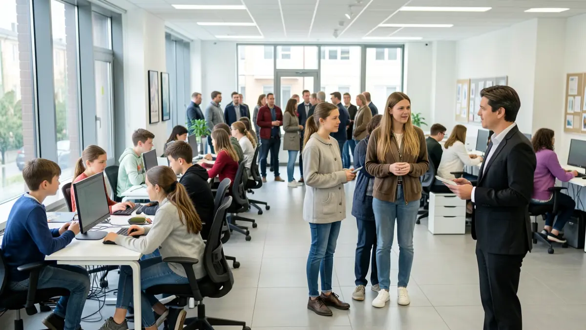 Generic image of young students in a municipal setting.
