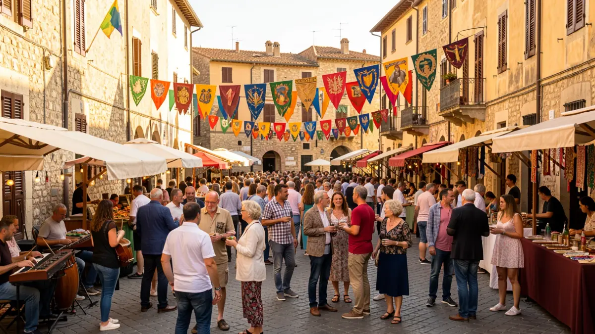Generic image of a cultural day with music and exchange.