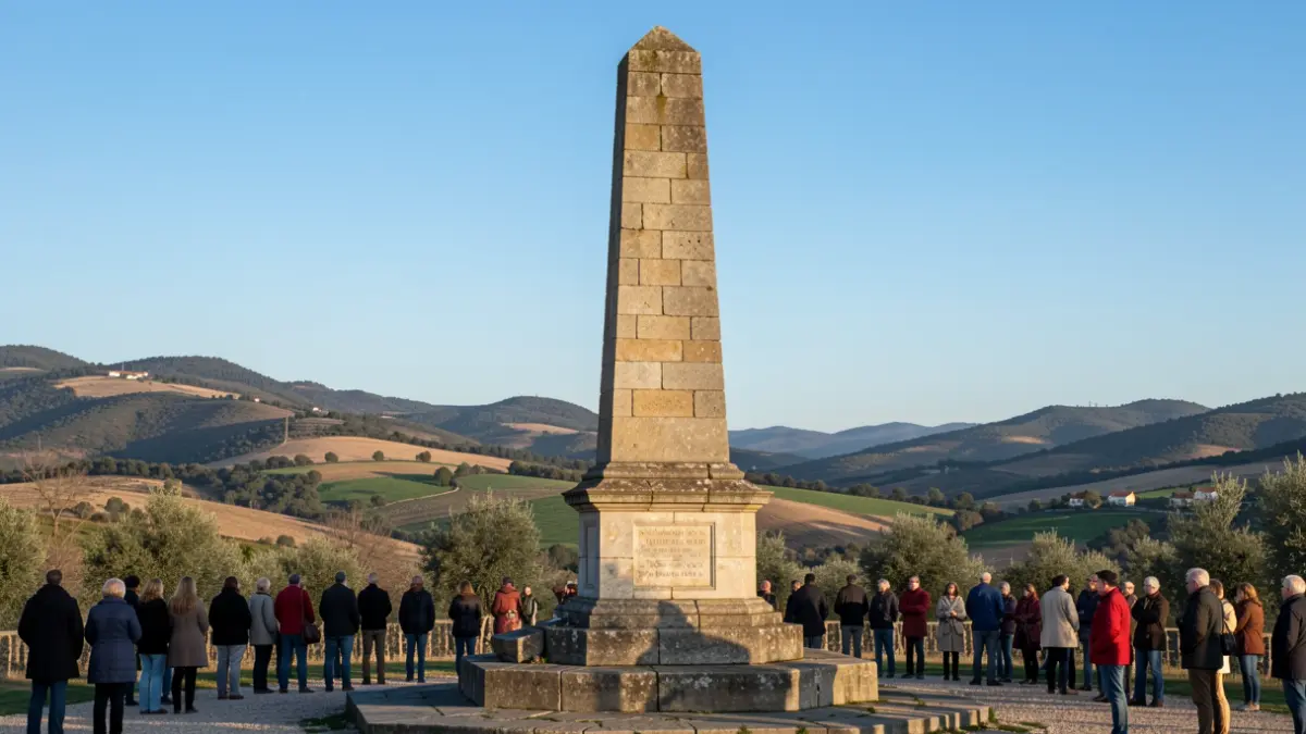 Imatge genèrica d'un monument commemoratiu en un paisatge català.