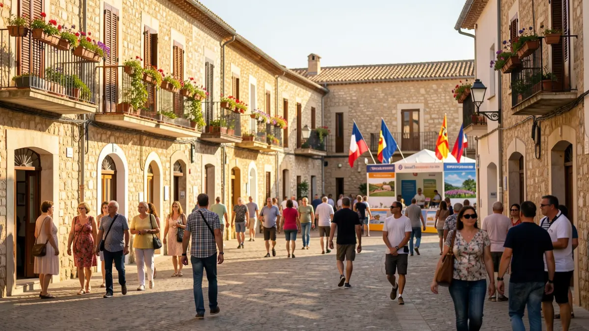 Imatge genèrica de la plaça de Salou amb arquitectura mediterrània.