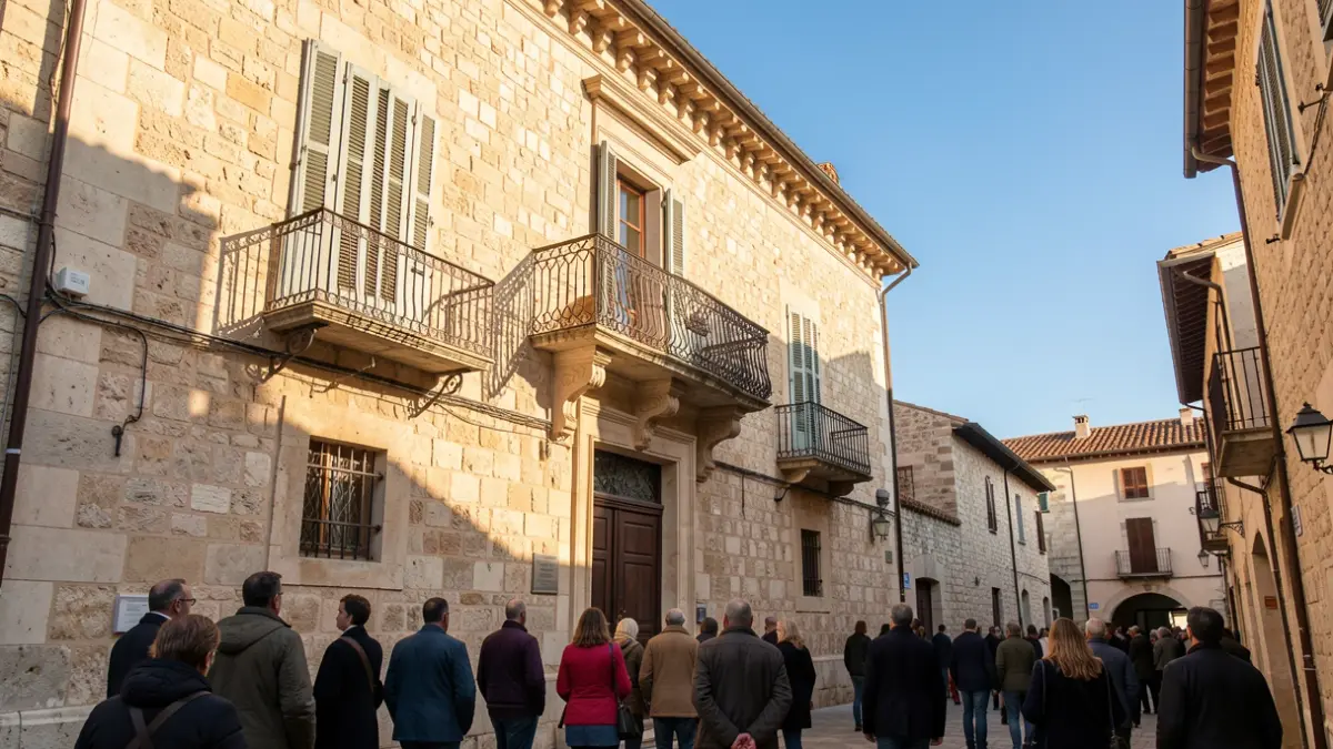 Fachada del Ayuntamiento de Salou en un día soleado.