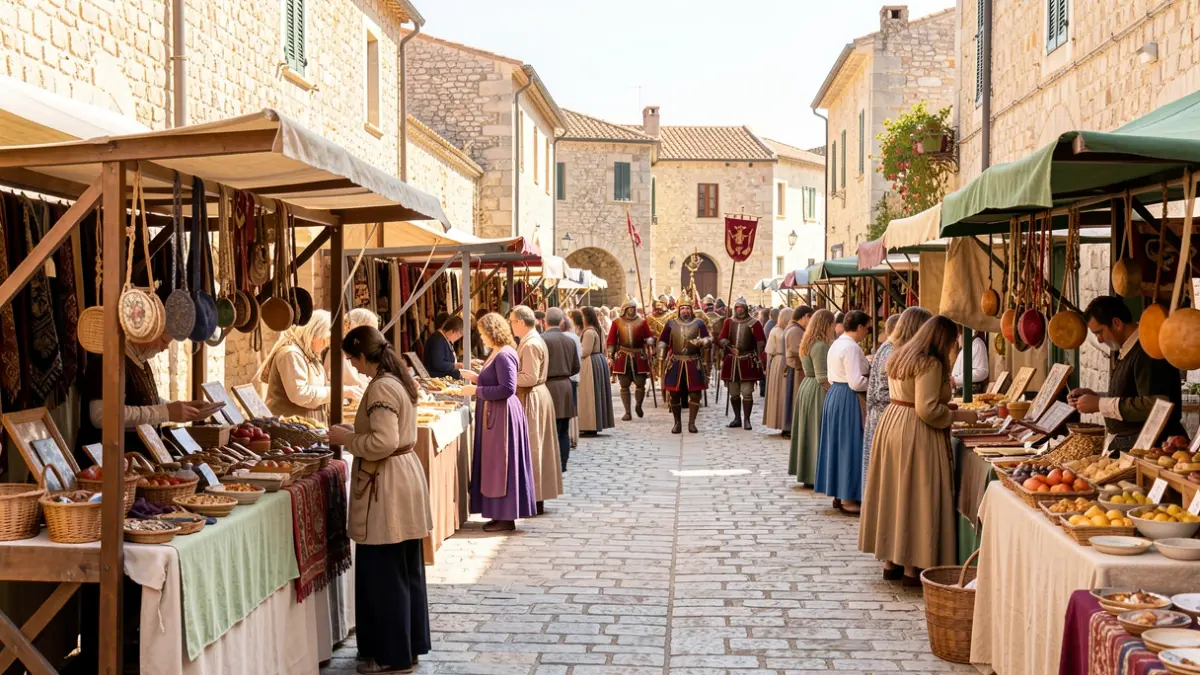 Mercat Medieval de Salou amb artesania i recreació històrica.