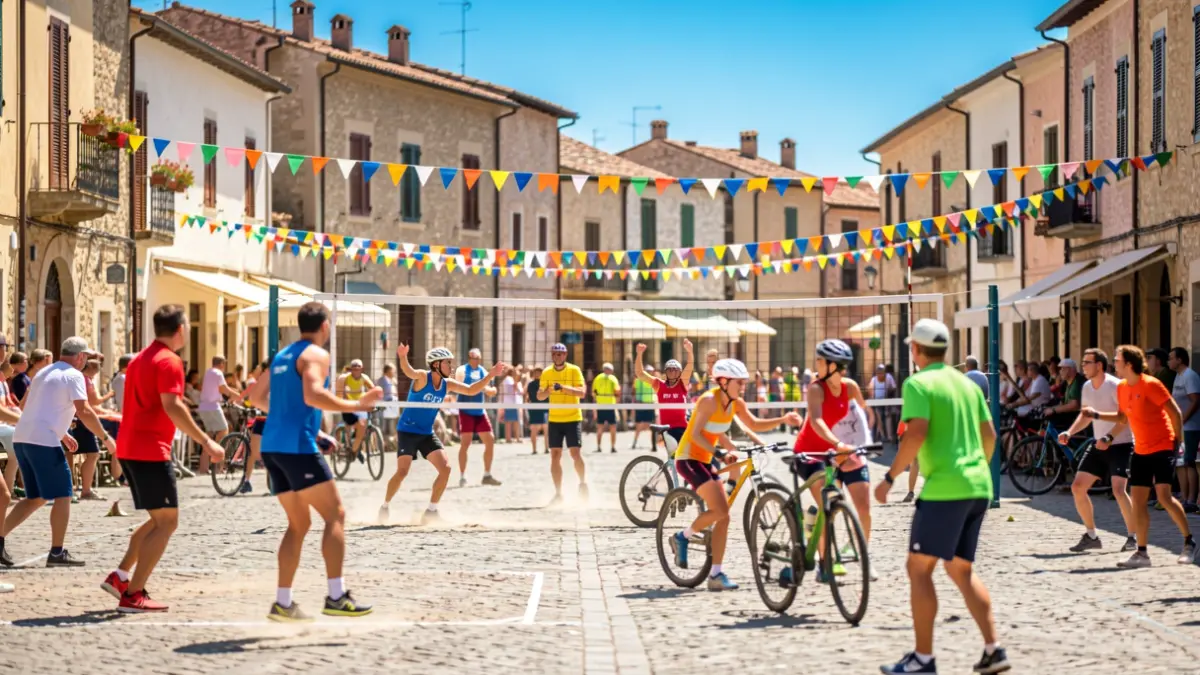 Generic image of a sports morning with diverse participants and activities.