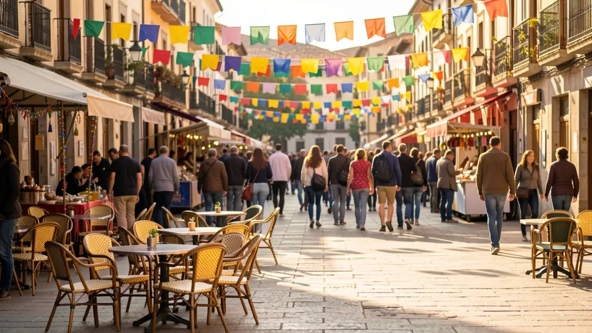 Imatge genèrica d'una festa major a Catalunya amb ambient festiu.