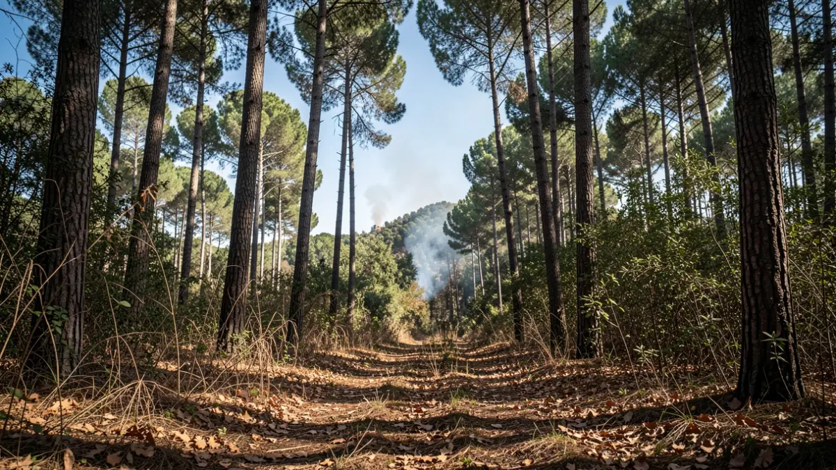 Generic image of forest fire risk in Catalunya.
