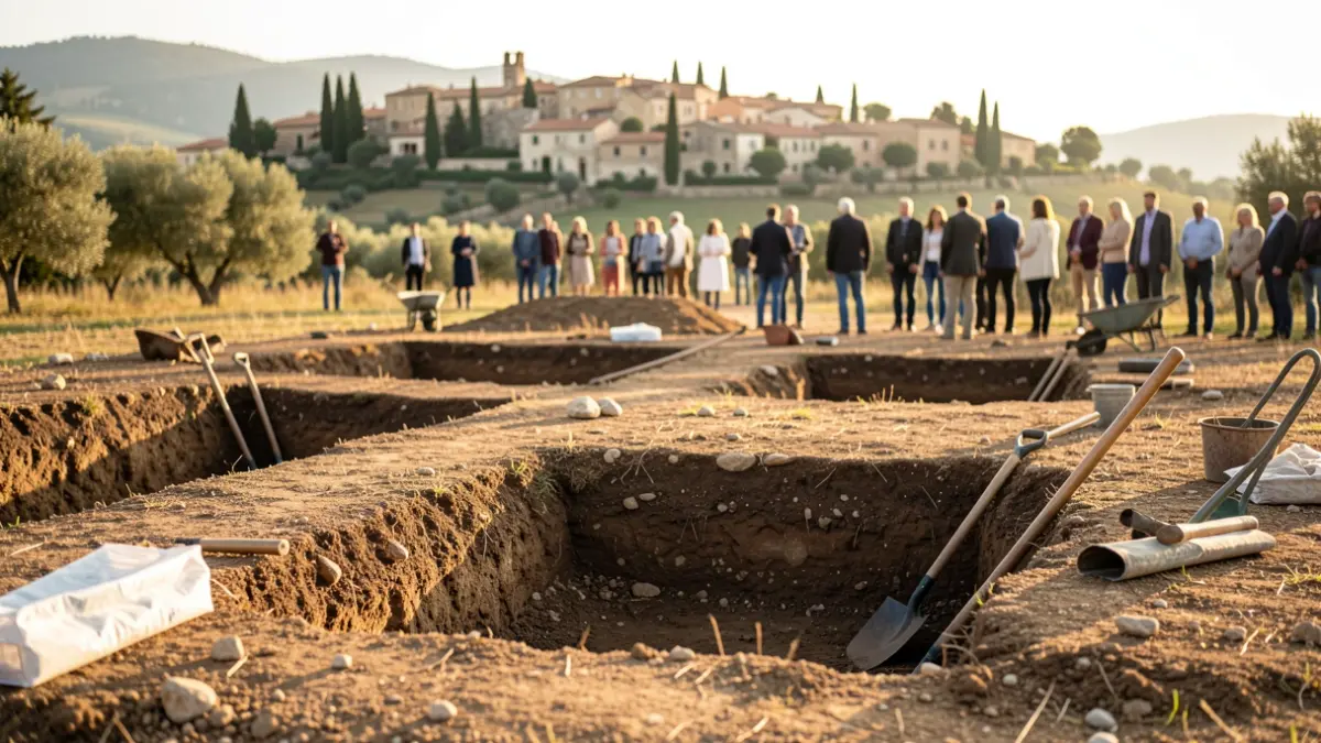 Excavación arqueológica en el Barranc de la Boella, La Canonja.