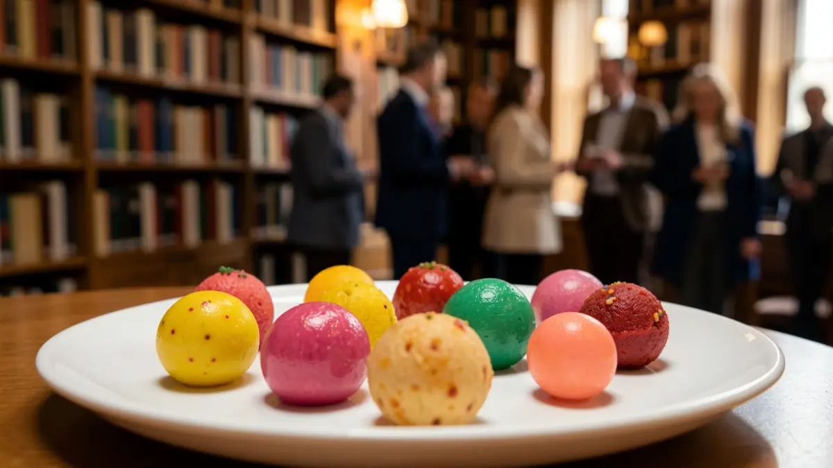 Generic image of molecular culinary creations on a plate.