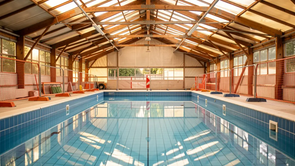 Generic image of indoor swimming pool renovation.