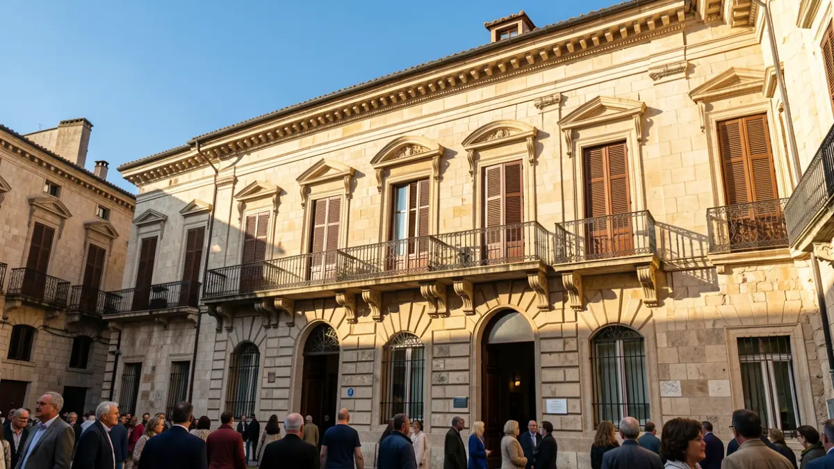 Generic image of an institutional building with Mediterranean architecture.