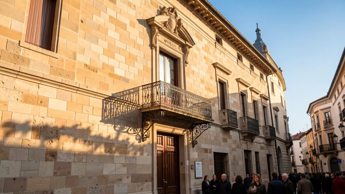 Imagen genérica de la fachada de un ayuntamiento catalán con balcón.