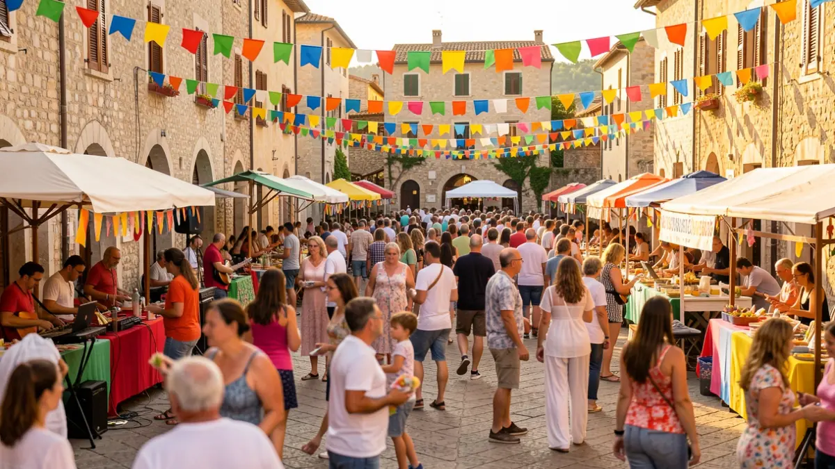 Imatge genèrica d'un festival familiar al carrer amb ambient festiu.