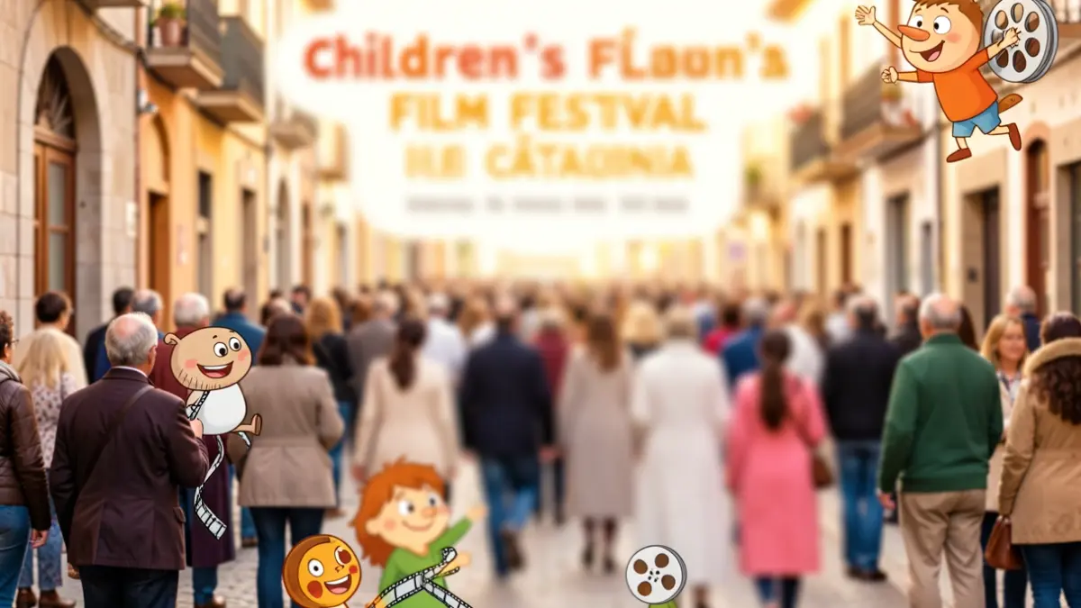 Generic poster for a children's film festival in Catalan.