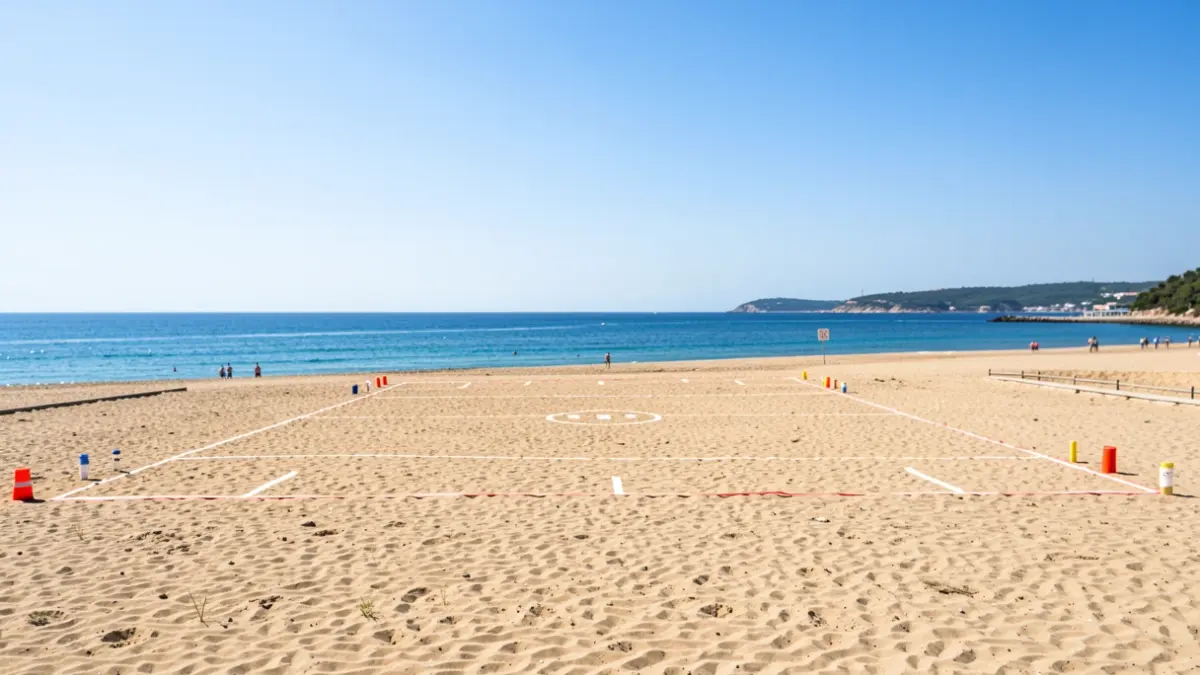 Imatge genèrica d'un camp de futbol platja a Torredembarra.