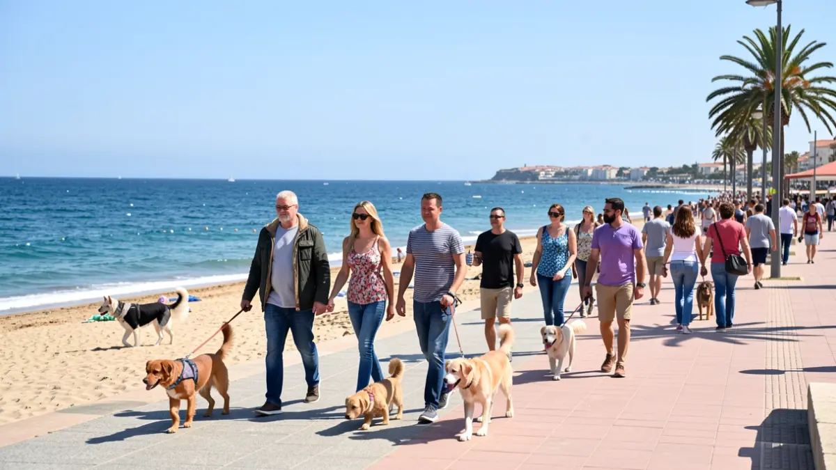 Marxa solidària amb mascotes a Torredembarra.