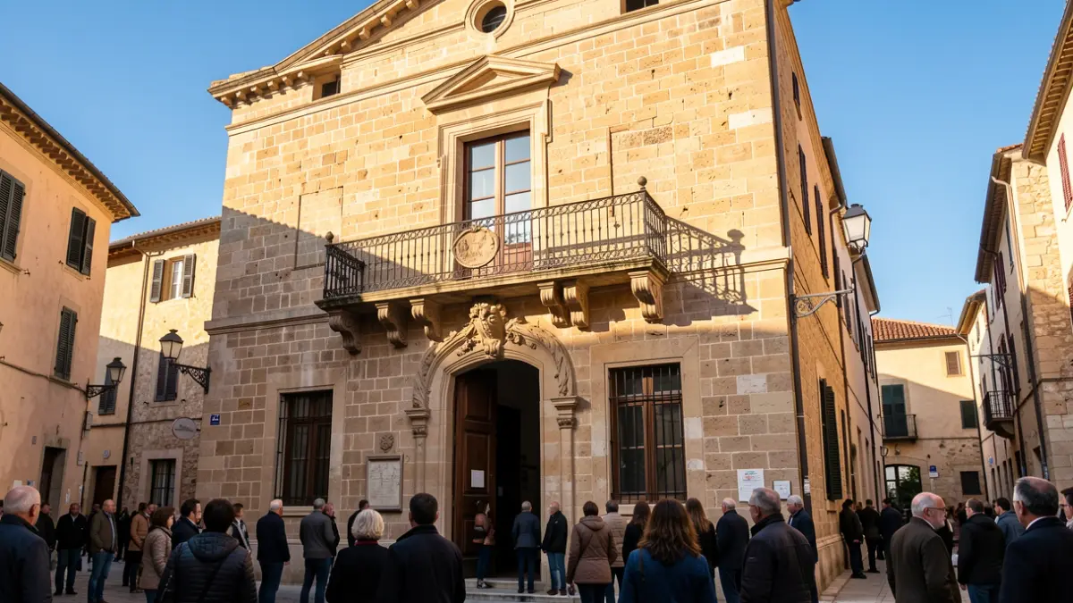 Imagen genérica de la fachada de un ayuntamiento mediterráneo.