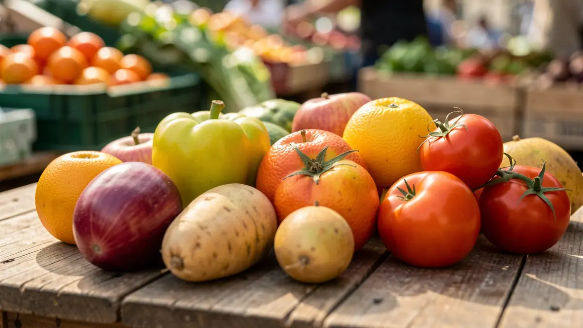 Variety of fruits and vegetables recovered to prevent food waste in Vallès Occidental.
