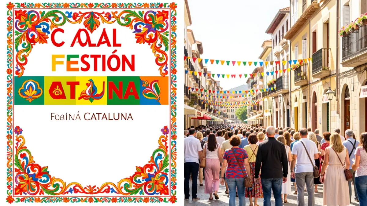 Disseny de cartell per a un concurs de festes locals a Catalunya.