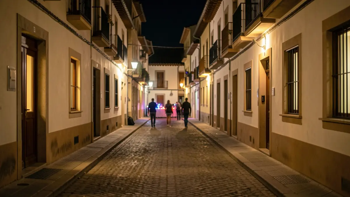 Imatge genèrica d'un carrer residencial tranquil a Catalunya a la nit.