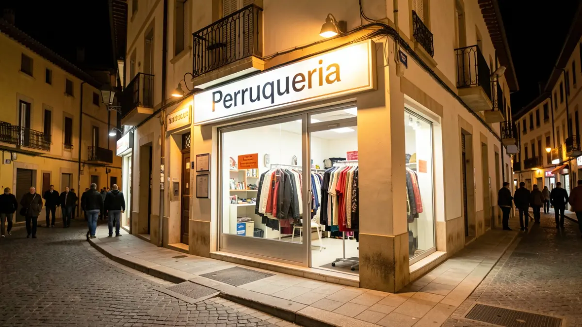 Generic image of a commercial establishment open at night on a street.