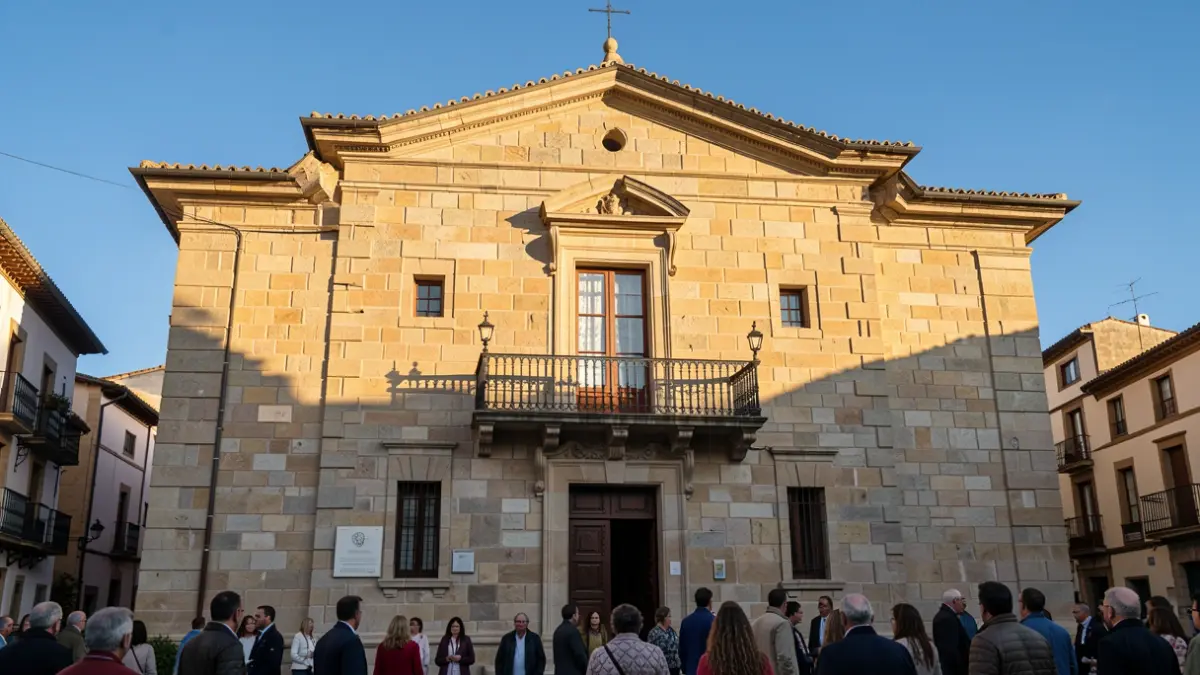 Generic image of a town hall facade in Catalunya.
