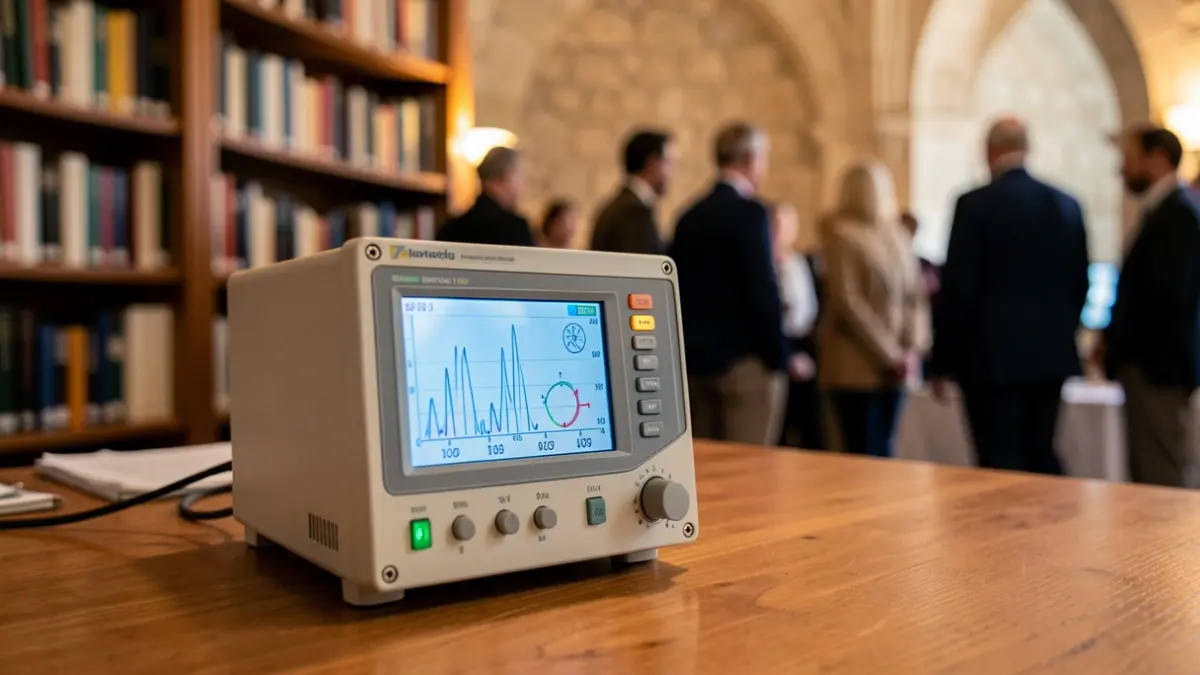 Gas Radón project measurement device in a domestic setting.