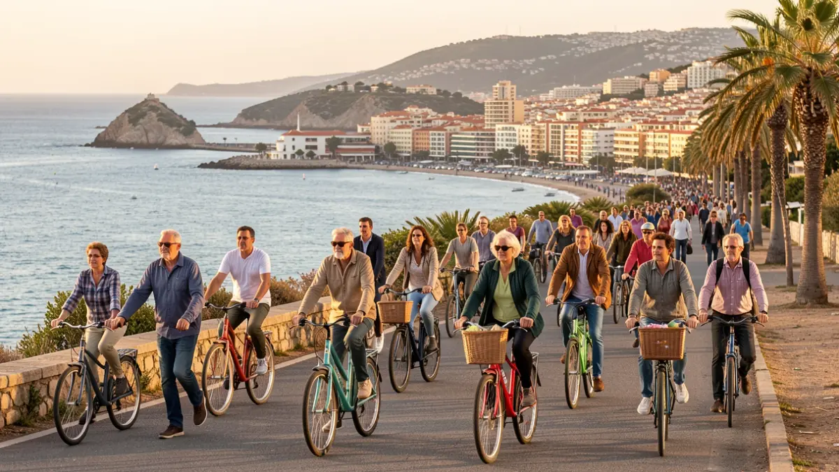 Participants in the XIII Transport Race of Camp de Tarragona arriving in Tarragona.