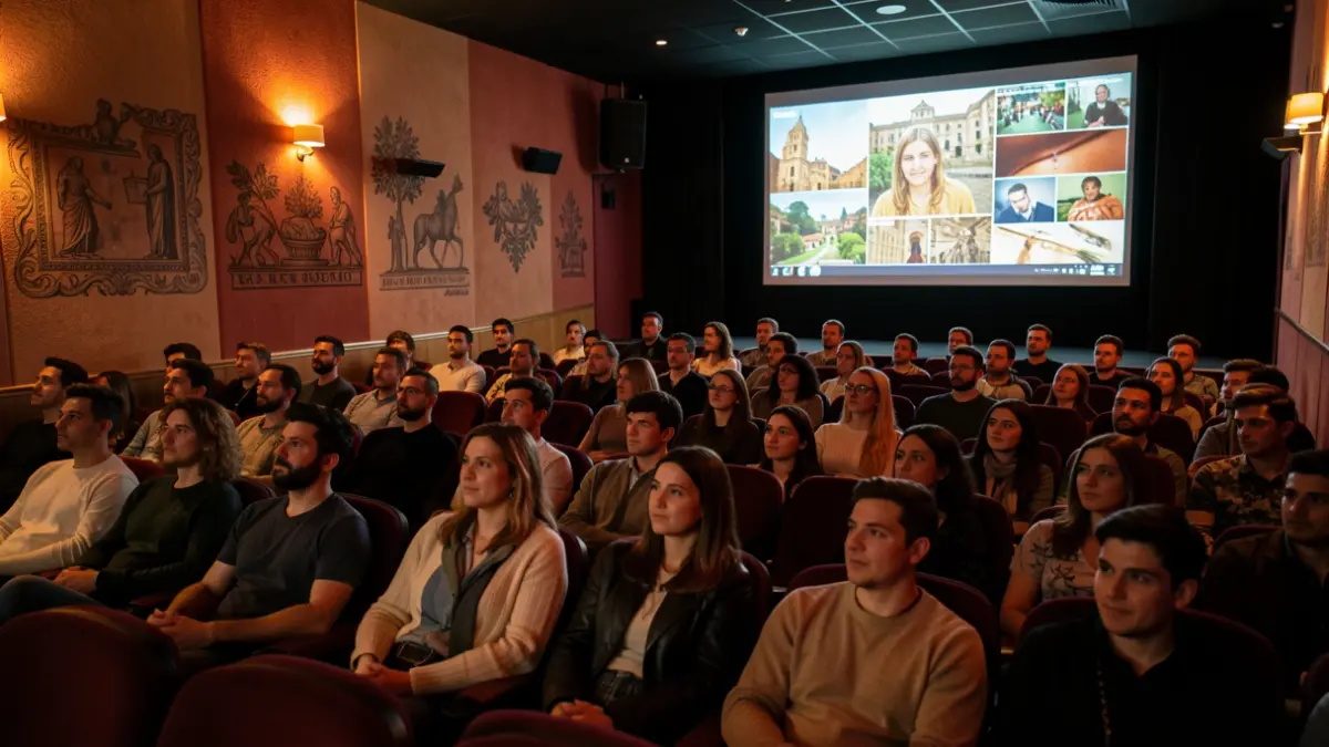 Imatge genèrica d'un grup de joves veient una pel·lícula en un cinema.