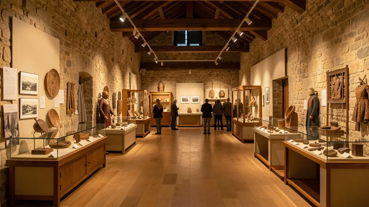 Sales d'exposició renovades del Museu Etnològic del Montseny, La Gabella, a Arbúcies.