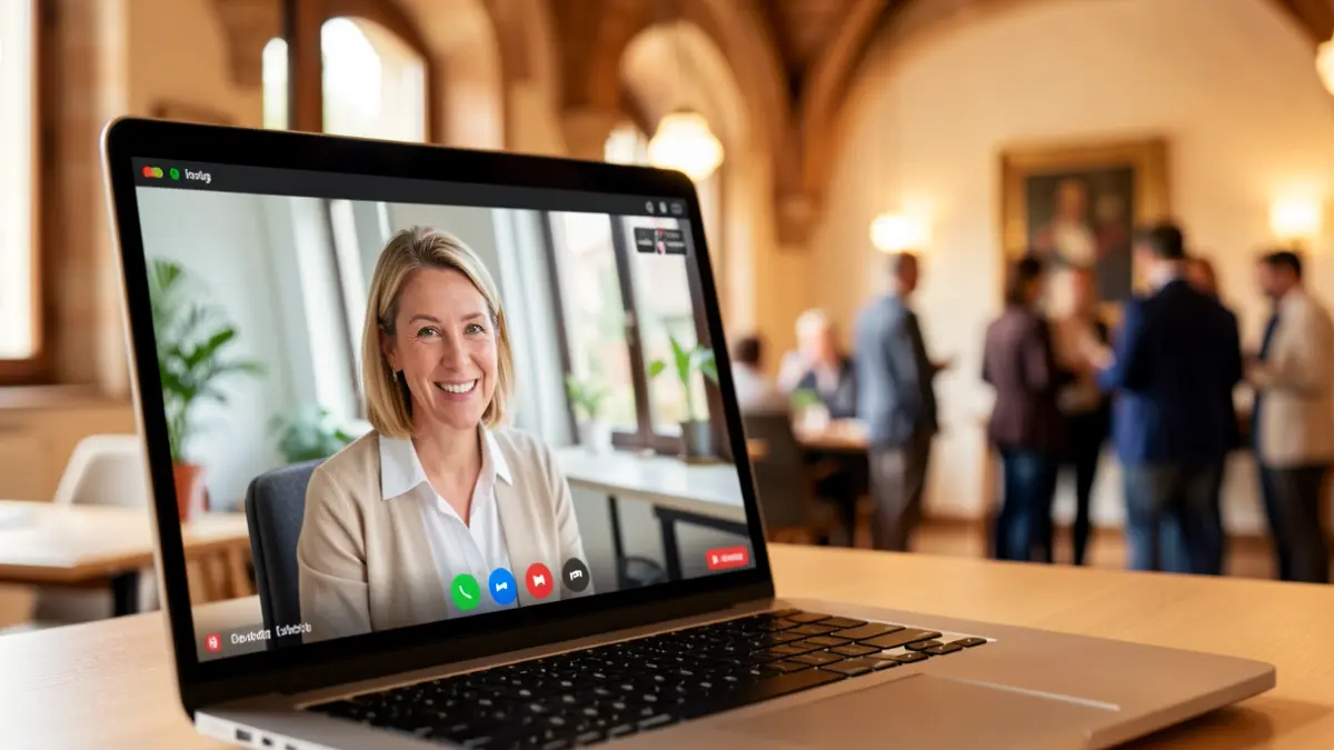 Generic image of a video call interface with a consumer advisor.