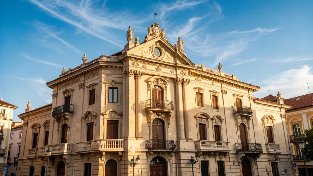 Façana de la Casa de la Vila de Badalona amb detalls arquitectònics.