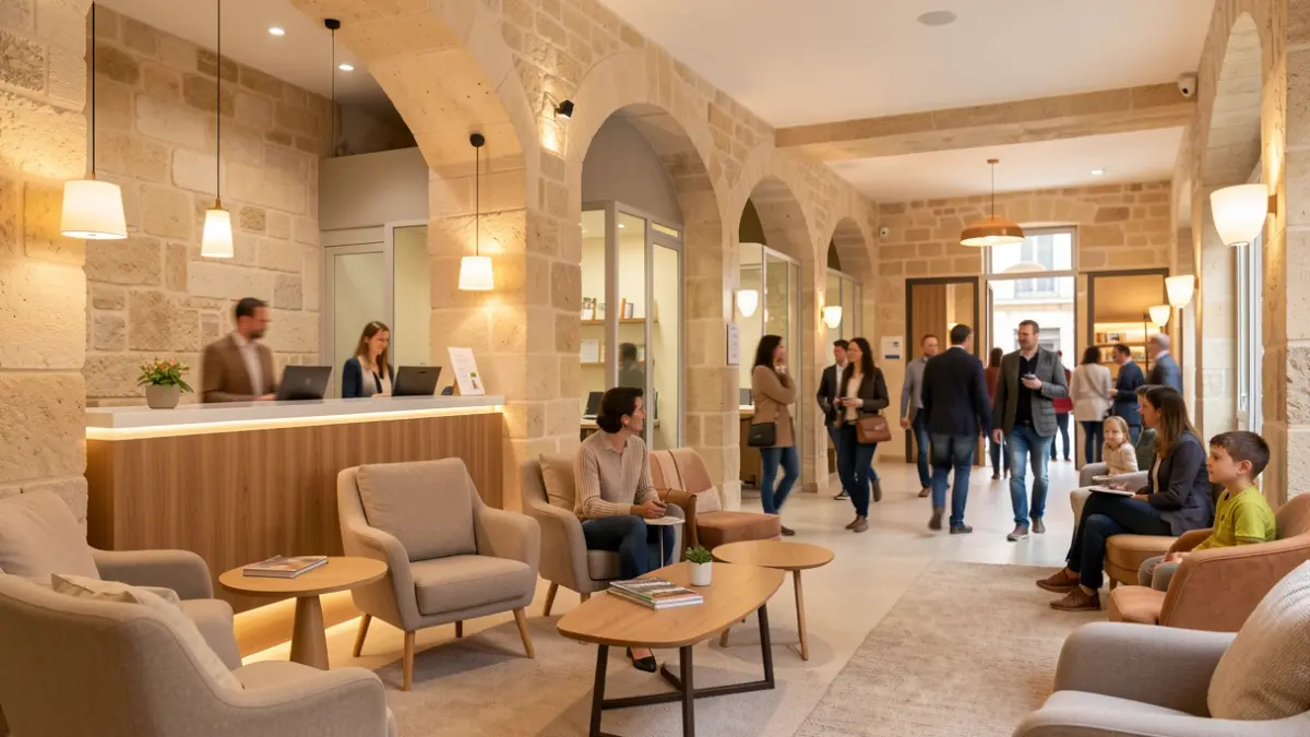 Interior d'un centre d'atenció a les víctimes de violència masclista a Barcelona.