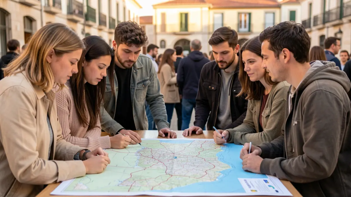 Jóvenes estudiando beca movilidad Lluçanès
