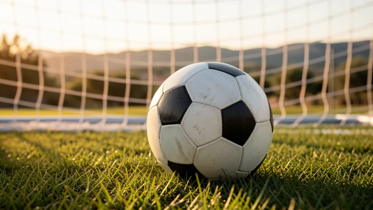 Generic image of a soccer ball on grass.