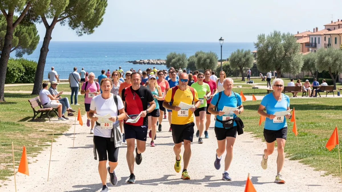 Generic image of participants in a solidarity orienteering race in Cambrils.