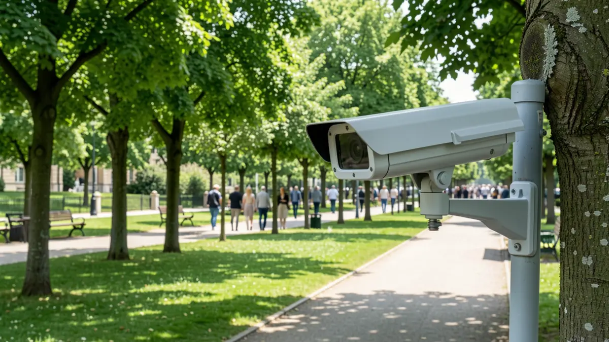 Imagen genérica de cámaras de seguridad instaladas en un parque público.
