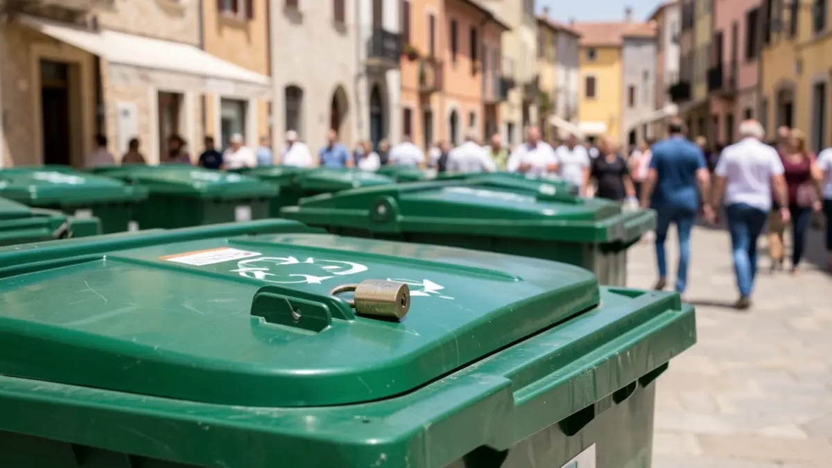 Generic image of a closed bin with a padlock.