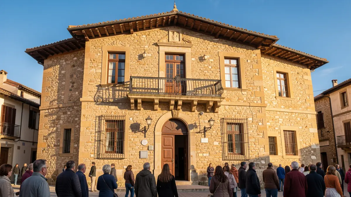 Ajuntament de Castellví de Rosanes amb llum de tarda.
