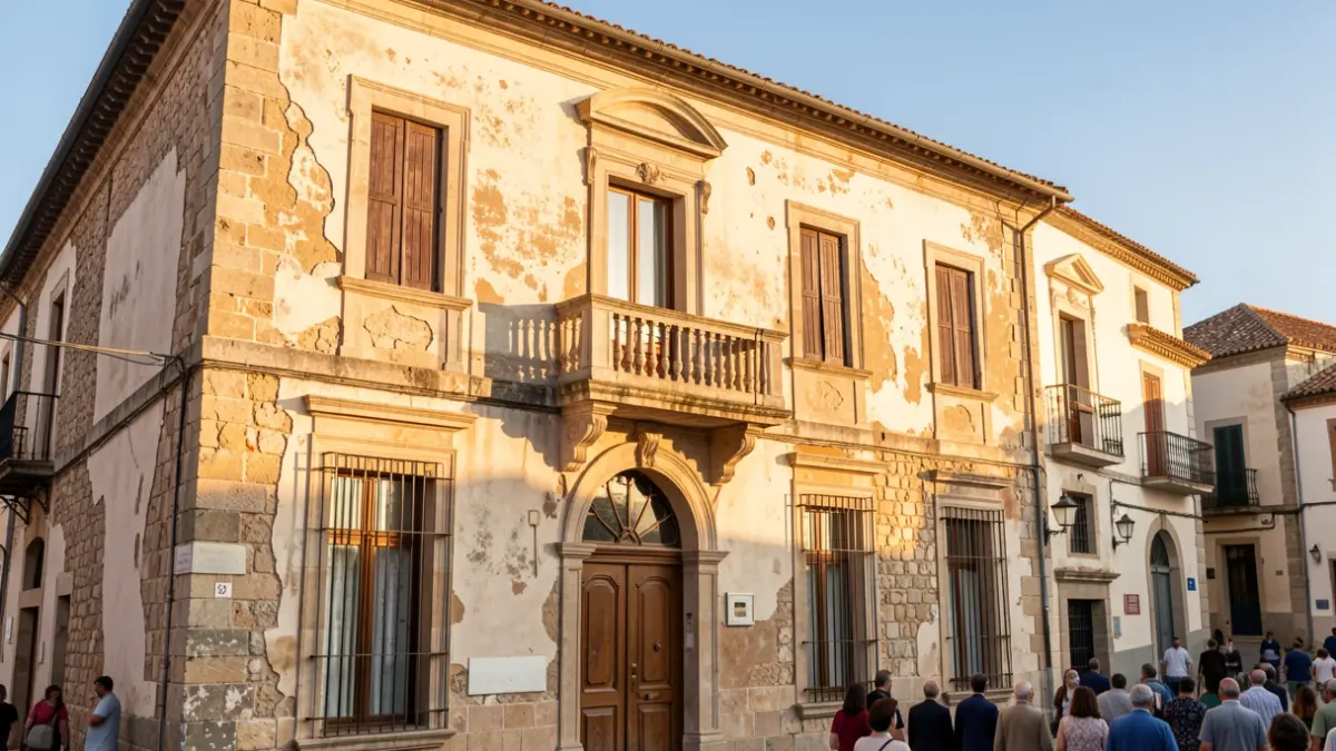 Fachada de l'edifici històric 'Can Pedru' a El Port de la Selva.