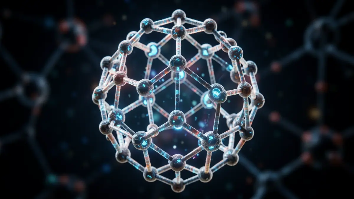 Generic image of a complex dodecahedral molecular structure.