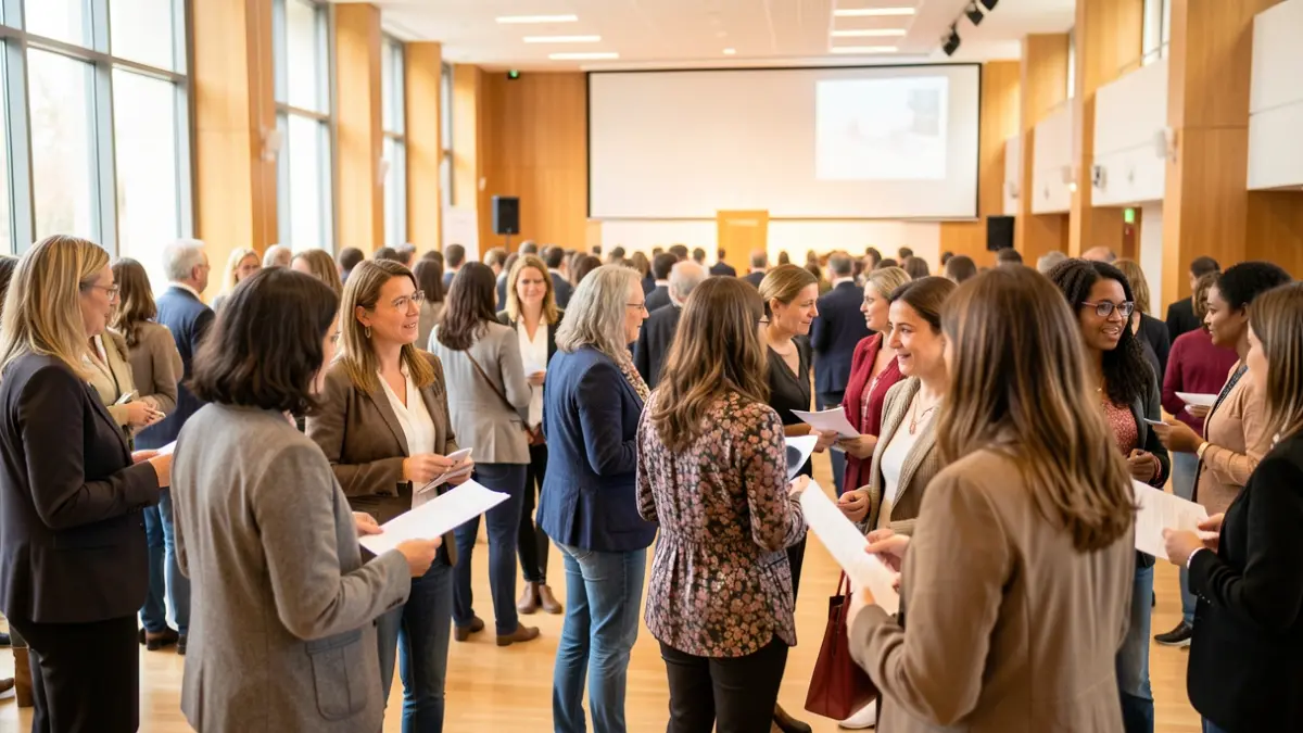 Generic image of diverse women gathered at a congress in Catalunya.