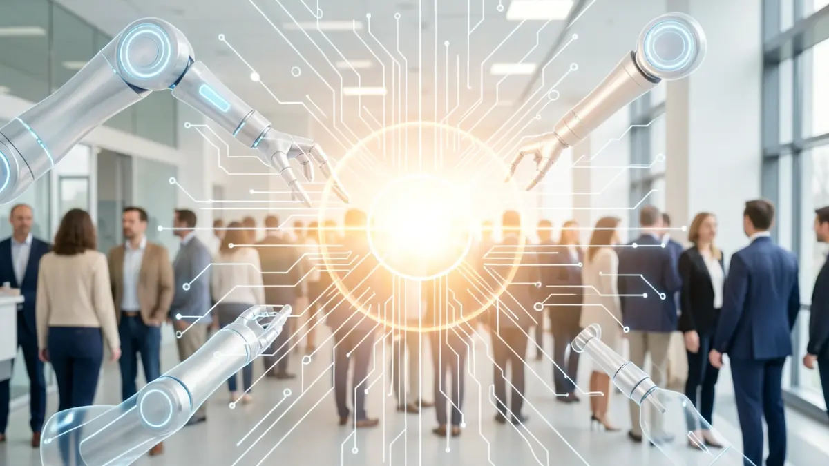 Generic image of advanced healthcare technology with digital circuits and warm light.