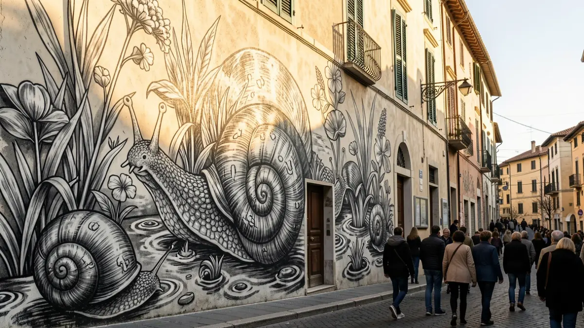 Mural artístic en blanc i negre a Pardinyes, Lleida.