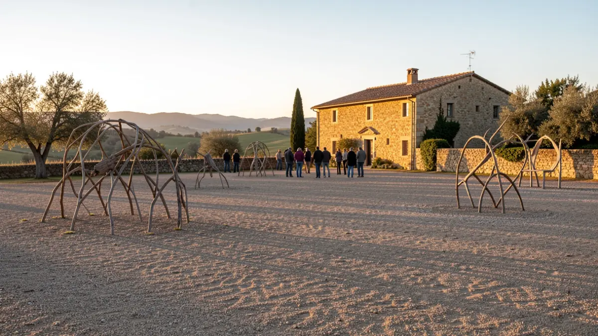 Ephemeral art installations at the Hilari(um) Festival in Cardedeu.