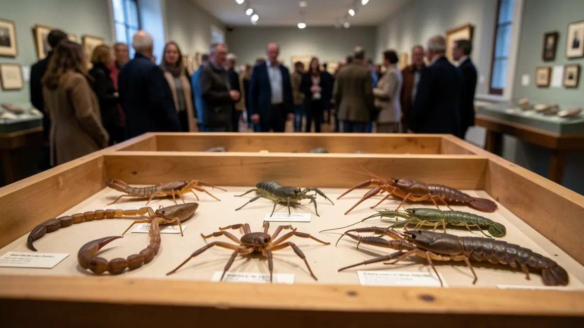 Generic image of various arthropod specimens preserved in a museum collection.