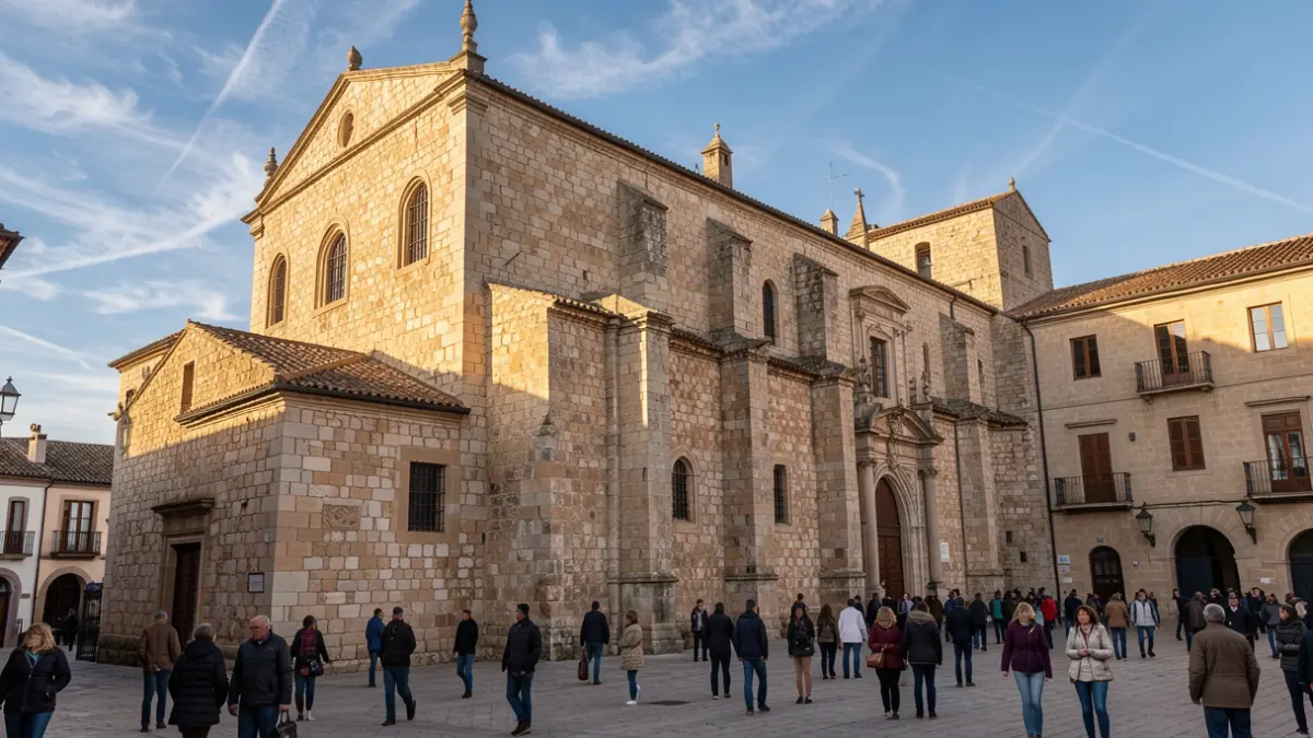 Fachada de la Seu Vella de Lleida amb llum de tarda.