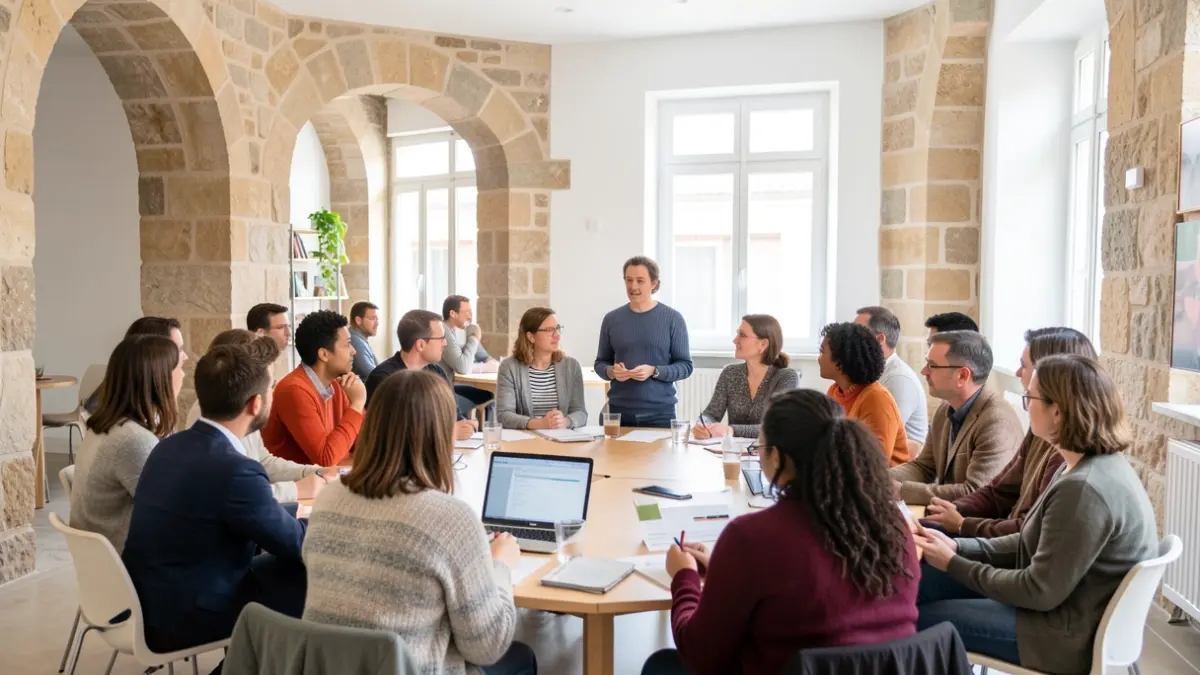 Participantes en un taller del programa Trabajo y Formación en Osona.