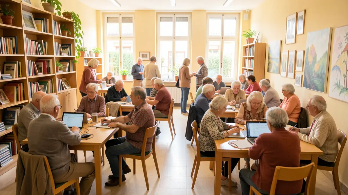Imatge genèrica de gent gran participant en diverses activitats en un centre comunitari.